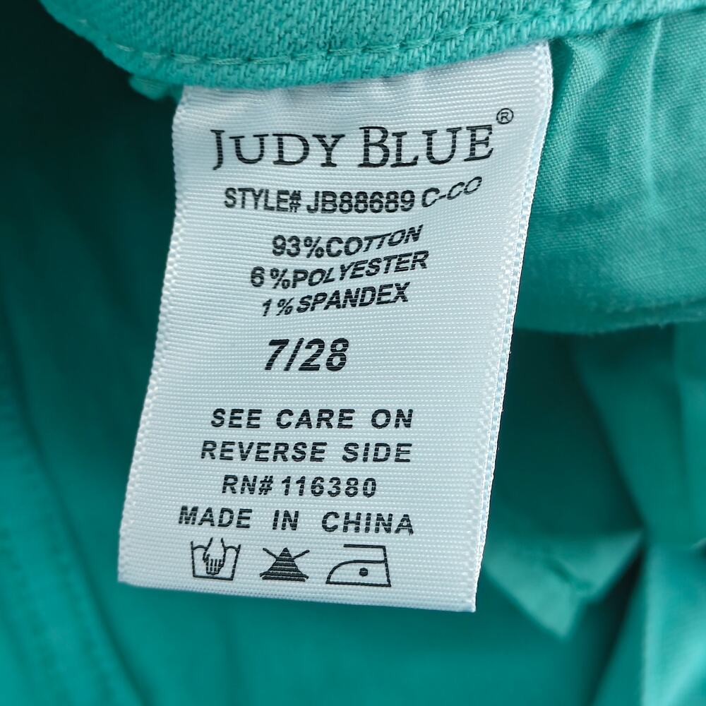 Judy Blue Aquamarine Slim Fit Jeans Flattering Slender it 88689 Womens 7 / 28 - Picture 3 of 4